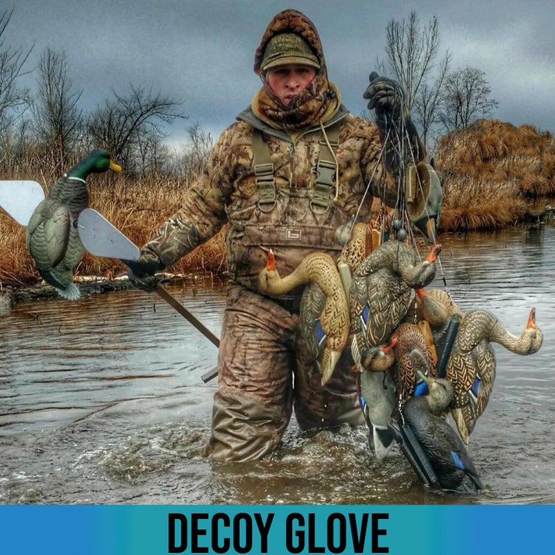 Glacier Glove قفاز جليدي للجنسين مقاوم للماء مرن مع قبضة آمنة بطانة من الفليس مقاوم للنيوبرين للصيد في الشتاء للصيد في الهواء الطلق بطول الكوع، Realtree Max-7، كبير - Image 5